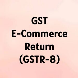 GST E-Commerce Return (GSTR 8)