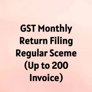 GST Monthly Return Filing Regular Scheme (Up to 200 Invoices)