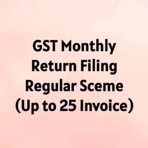 GST Monthly Return Filing Regular Scheme (Up to 25 Invoices)