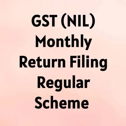 GST (Nil) Monthly Return Filing Regular Schemes