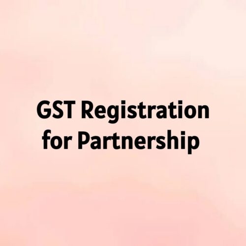 GST Registration For Partnership