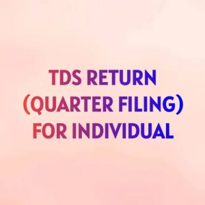TDS RETURN (QUARTER FILLING) FOR INDIVIDUAL