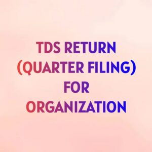 TDS RETURN (QUARTER FILLING) FOR ORGANISATION